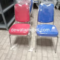 Stacking Chair - Vertu Stacking Chair Chrome / Black / Blue / Red